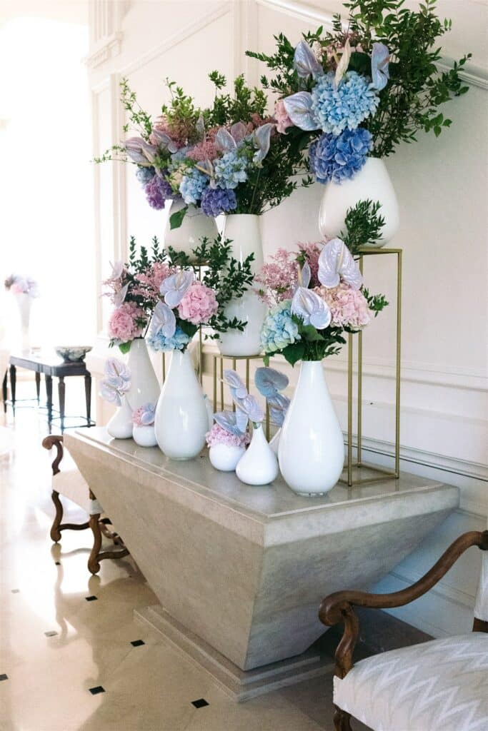 Wedding bouquets at the Grand Hotel Cap Ferrat