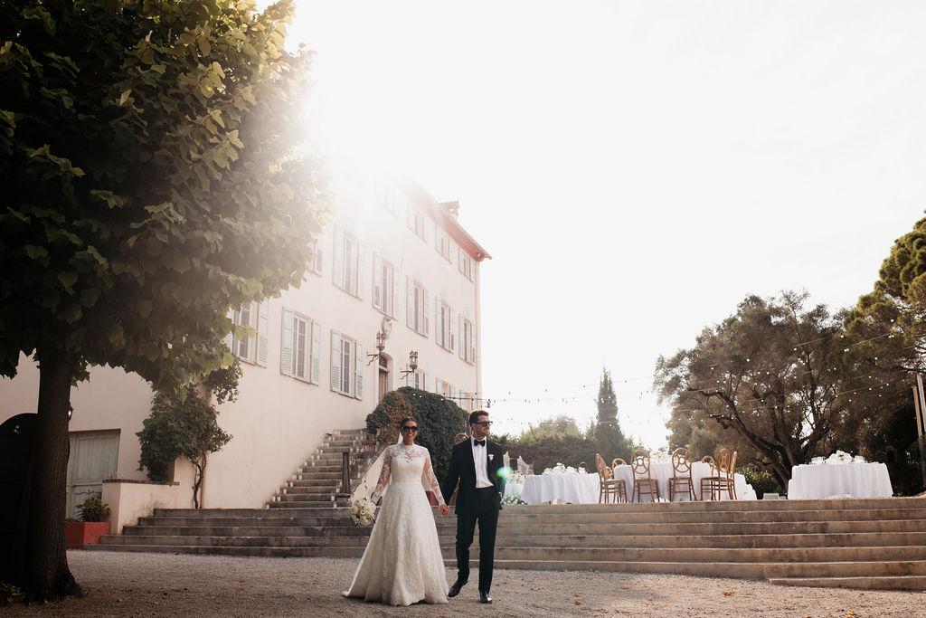 married couple walking